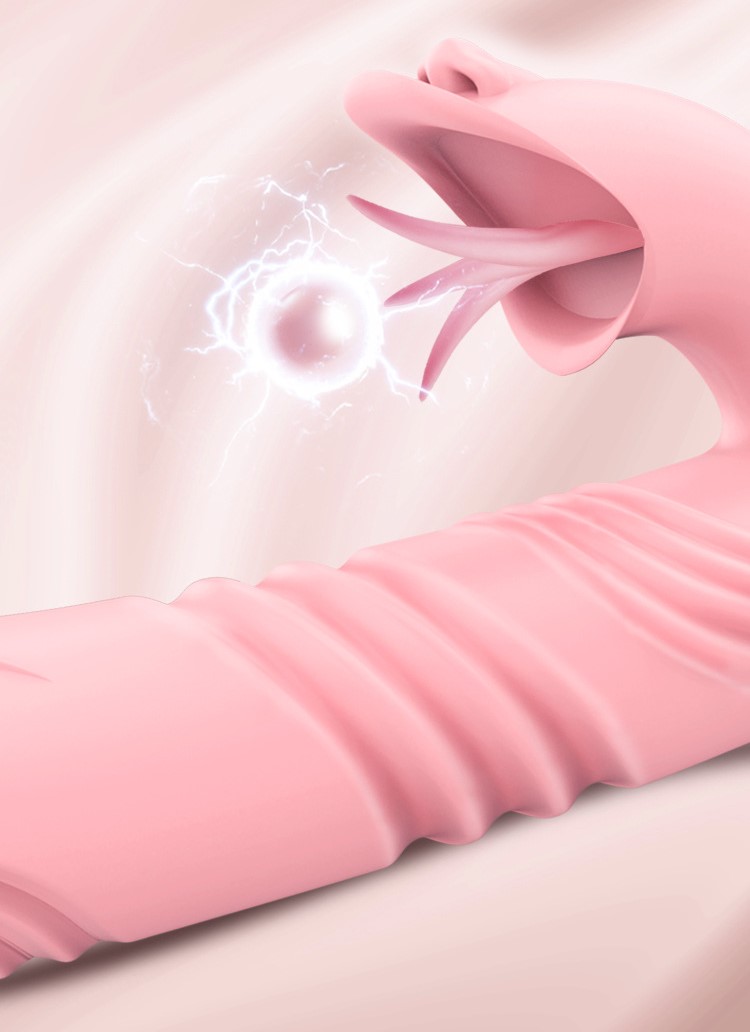 Chày rung âm đạo lưỡi liếm co giãn nóng 42 độ