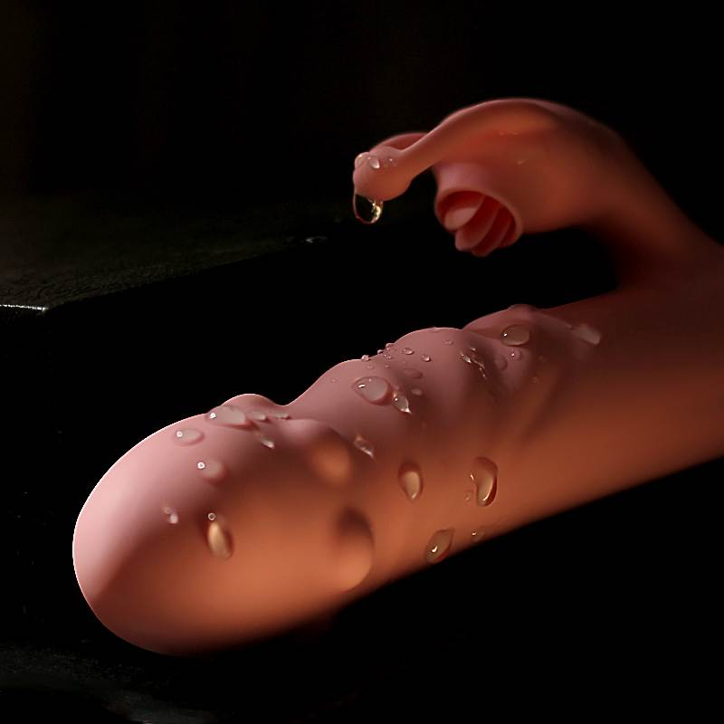 Chày rung đầu dương vật có vòng bi và lưỡi liếm tỏa nhiệt 42 độ