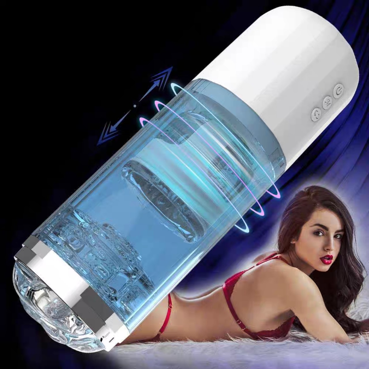 Máy thủ dâm tự động xoay thụt cao cấp