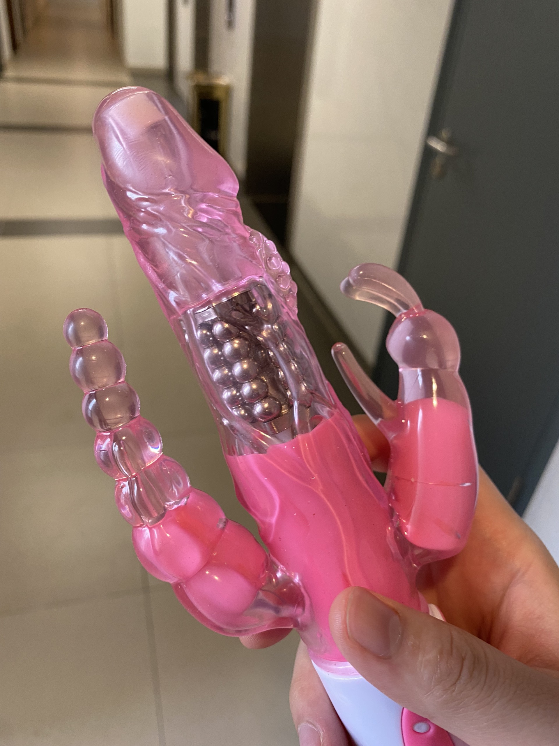 Dương vật giả rung xoay rẽ nhánh điểm G hậu môn