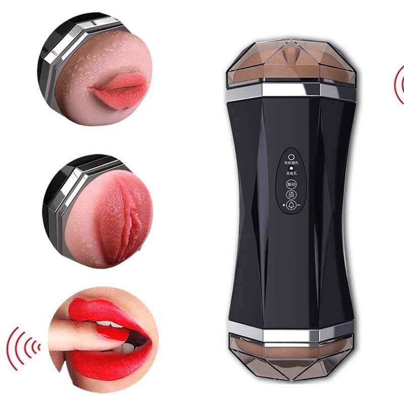 Cốc thủ dâm 2 đầu Jiuai rung rên tặng kèm tai nghe