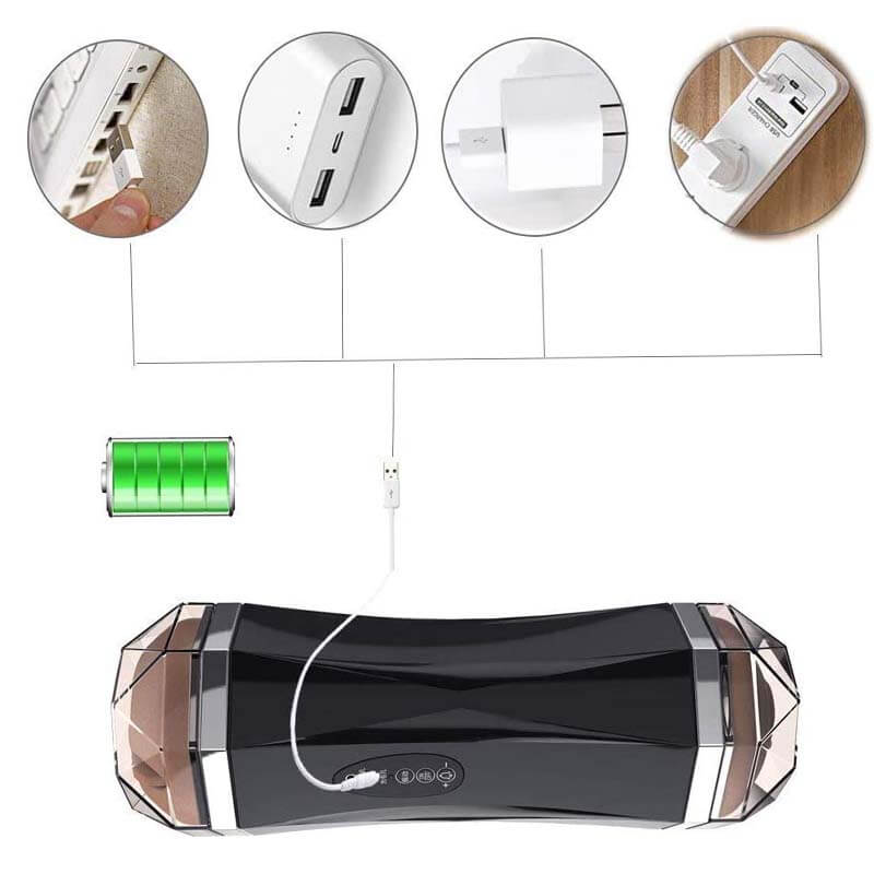 Cốc thủ dâm 2 đầu Jiuai rung rên tặng kèm tai nghe