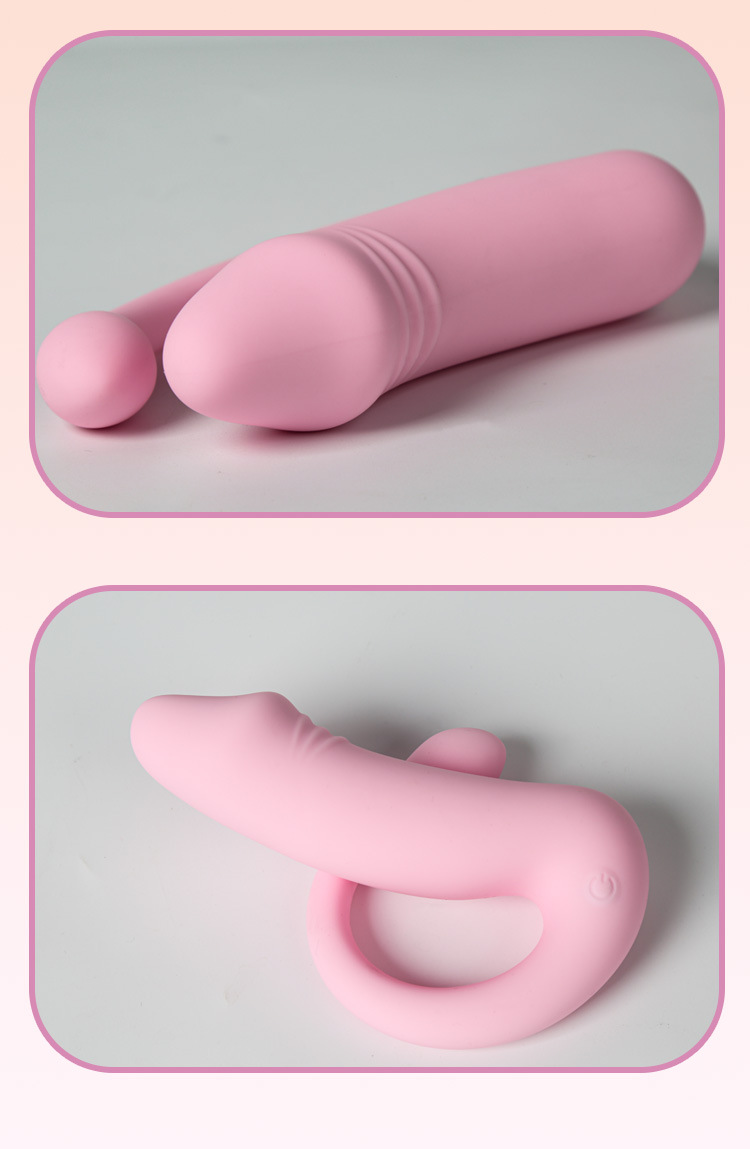 Thiết bị thủ dâm nữ 2 động cơ rung điều khiển từ xa hình dương vật