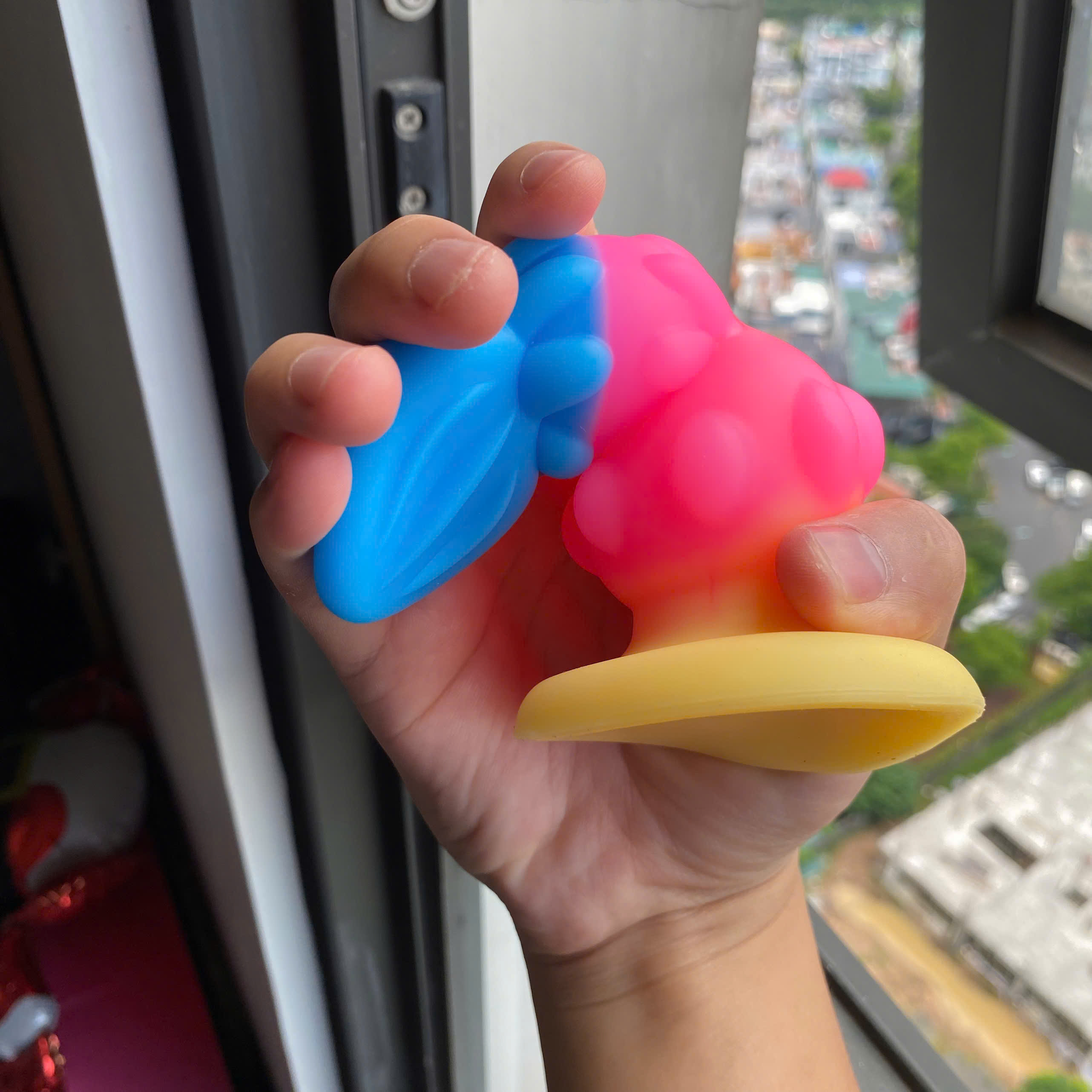 Dương vật giả Silicon hình sừng kỳ lân 7 màu kích thích hậu môn và âm đạo