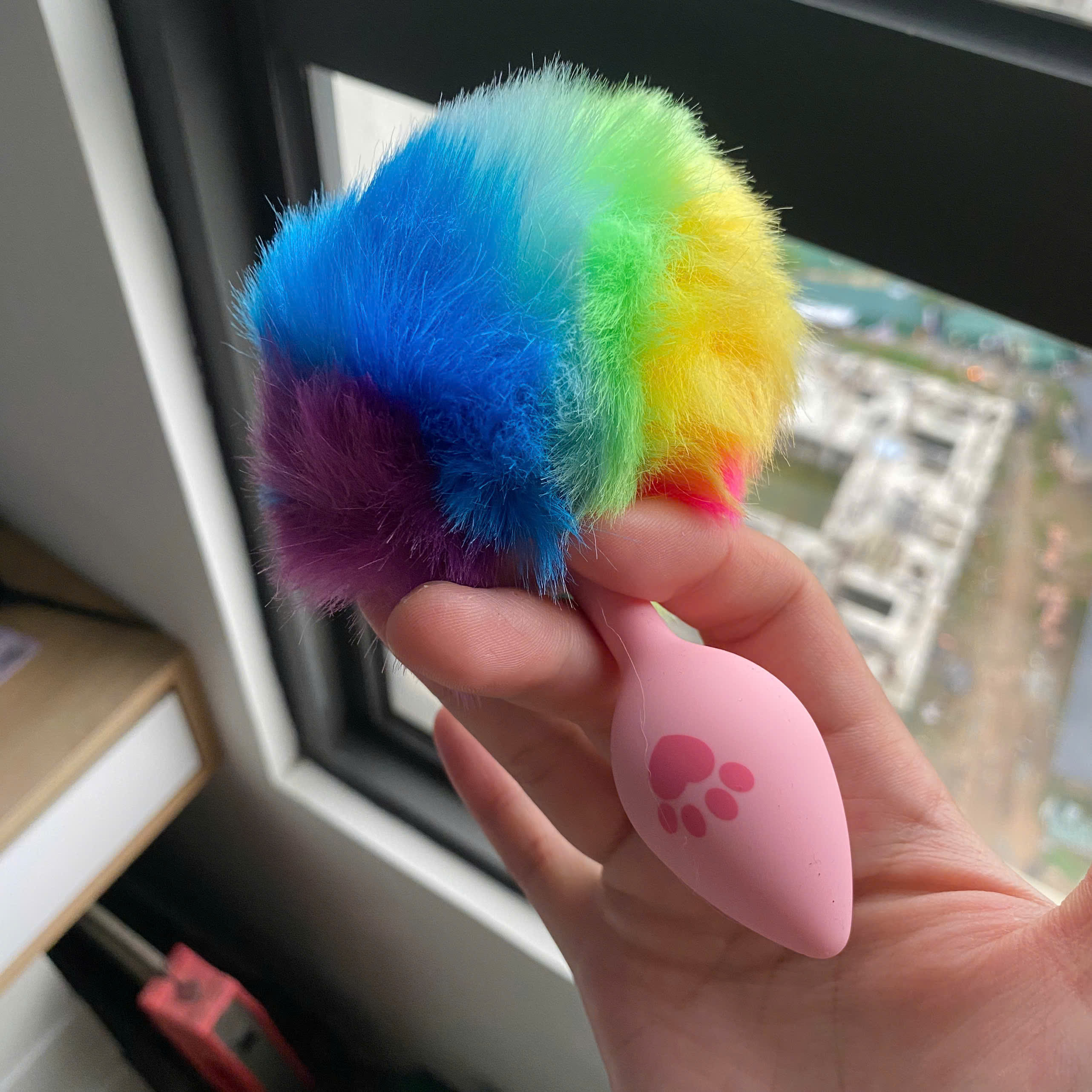 Butt plug đuôi thú nhiều màu lông mềm mịn cao cấp