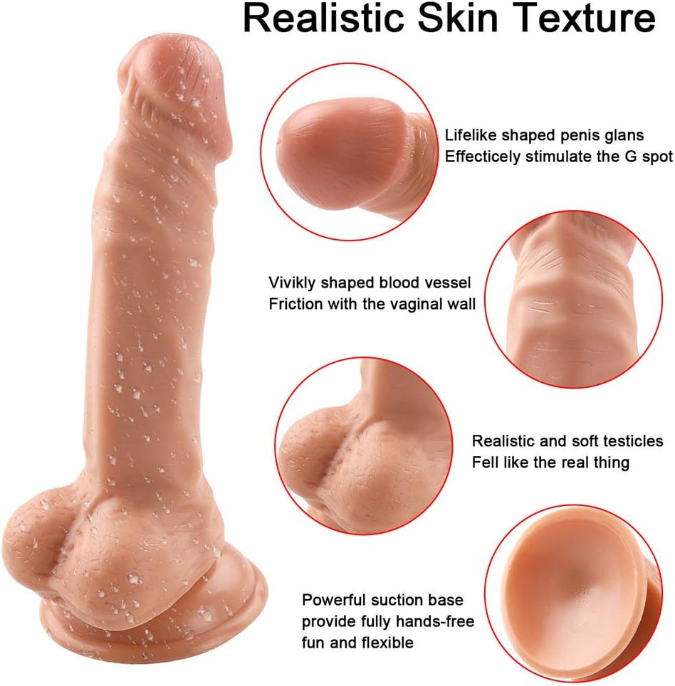 Dương vật giả chân thực kích thước lớn gắn tường uốn nắn kiểu dáng da trắng châu Âu