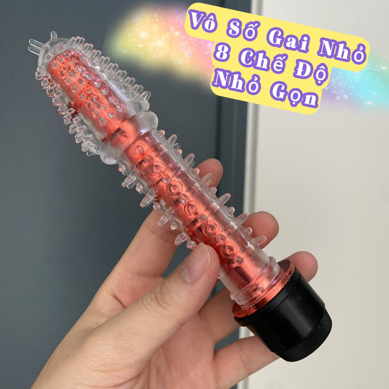 Dương vật giả có gai trong suốt cầm tay