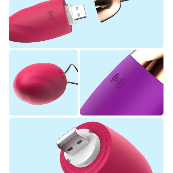 Trứng rung không dây hồng tím đồ chơi tình dục kích thích âm đạo - Ảnh 4