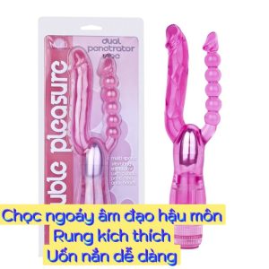 Máy rung hậu môn hai đầu dương vật và vòng bi