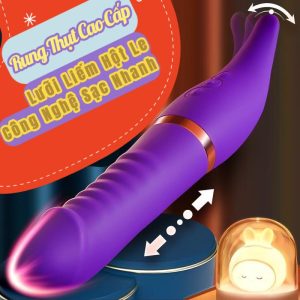 Dương vật giả tự động thò thụt và lưỡi liếm hột le