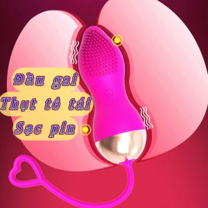 Trứng rung tình yêu có gai dây dài sạc pin