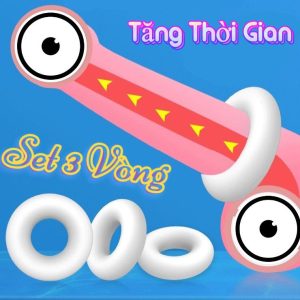 Vòng đeo chống xuất tinh sớm Cock Rings tròn đặc trắng