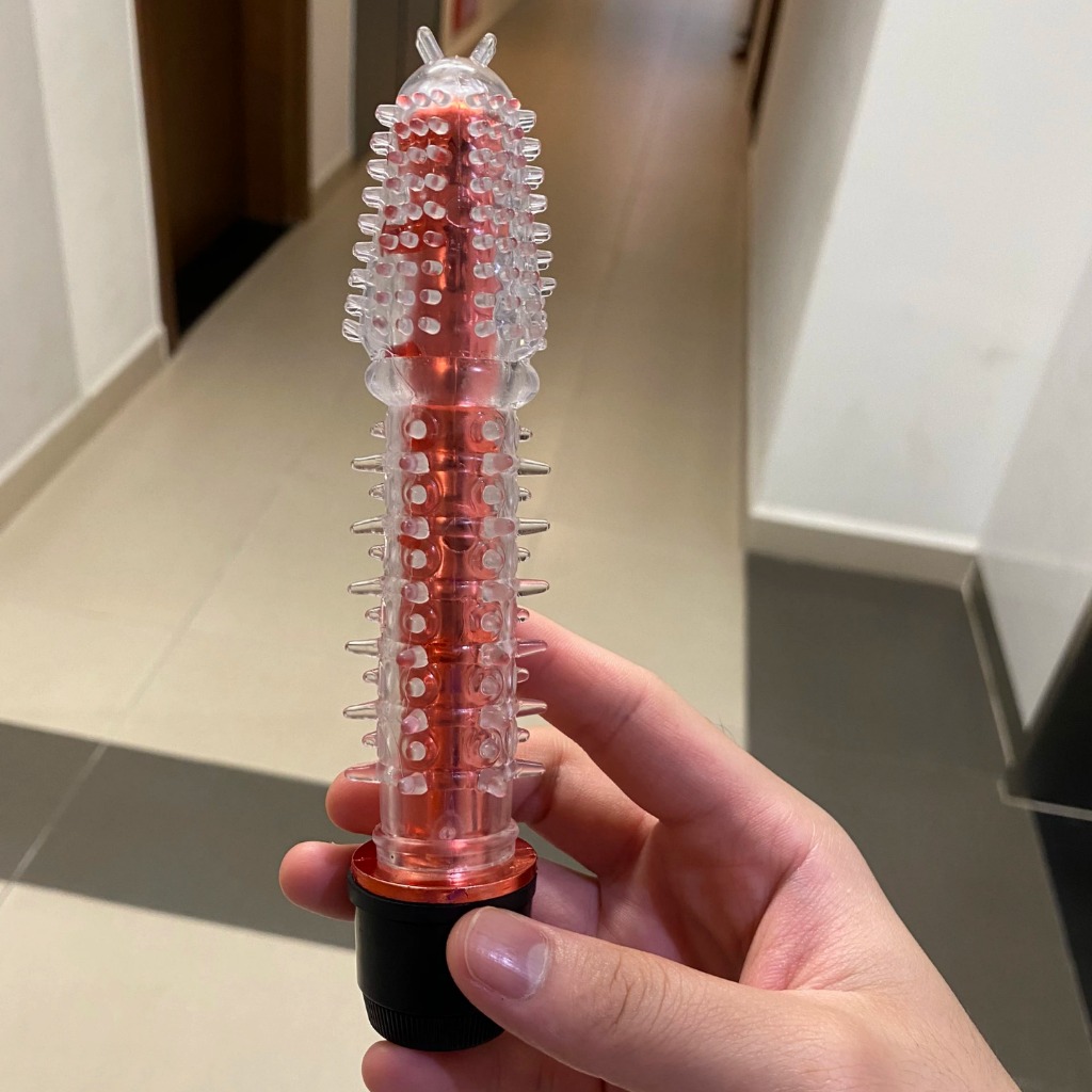 Dương vật giả có gai trong suốt cầm tay - Ảnh 4
