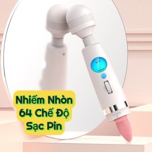 Chày rung massage âm đạo màn hình LED có lưỡi liếm gai