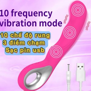 Máy rung âm đạo có tay cầm sạc pin rung đa điểm