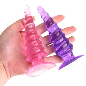 Phích cắm hậu môn Silicon hình xoắn ốc Butt Plug BDSM