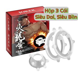 Vòng đeo dương vật bi gai Joker - Hộp 3 cái