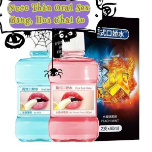 Nước tình yêu Oral Sex Water chính hãng băng hỏa vị Bạc Hà và Dâu dạng chai