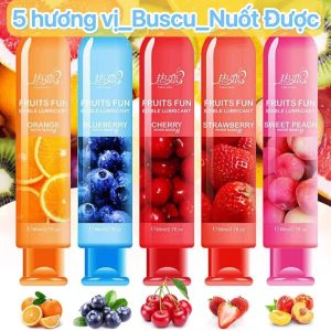Gel bôi trơn hương trái cây 5 vị Cam Cherry Dâu Đào Việt Quất ăn được