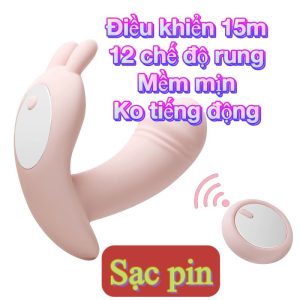 Quần lót rung điều khiển từ xa hình dương vật Sạc Pin