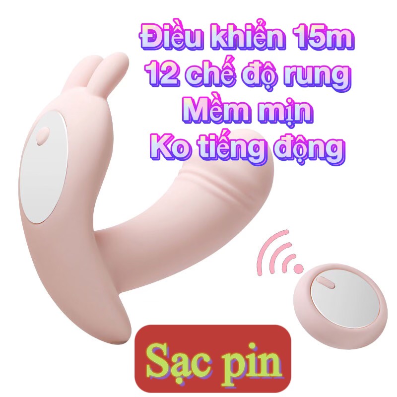 Quần lót rung điều khiển từ xa hình dương vật Sạc Pin