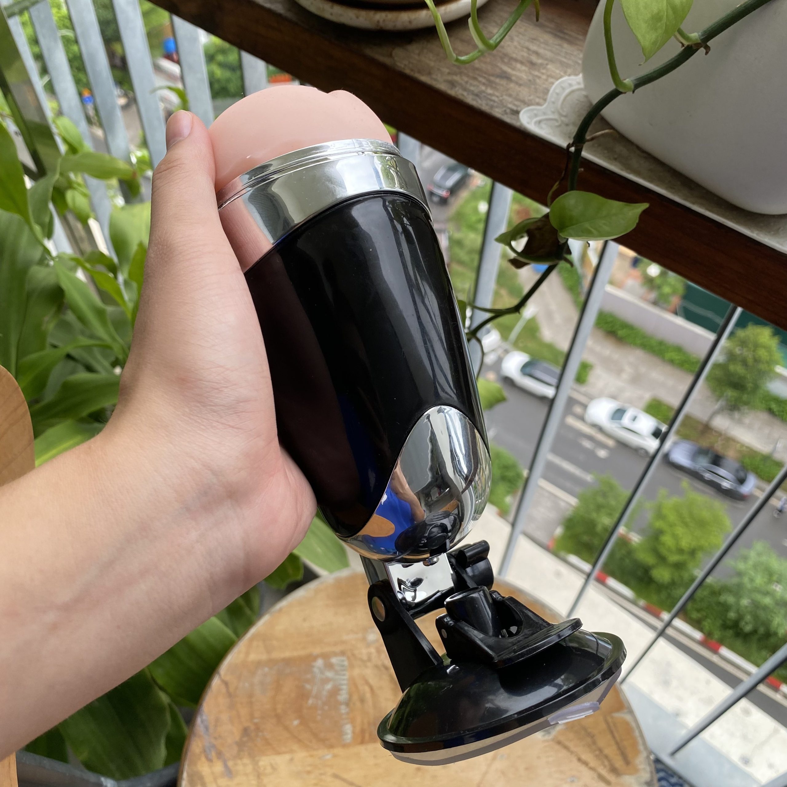 Âm đạo giả gắn tường A8 rung tự động - Ảnh 6