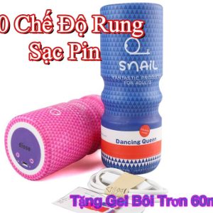 Cốc thủ dâm Snail nhiều chế độ rung TẶNG Gel bôi trơn