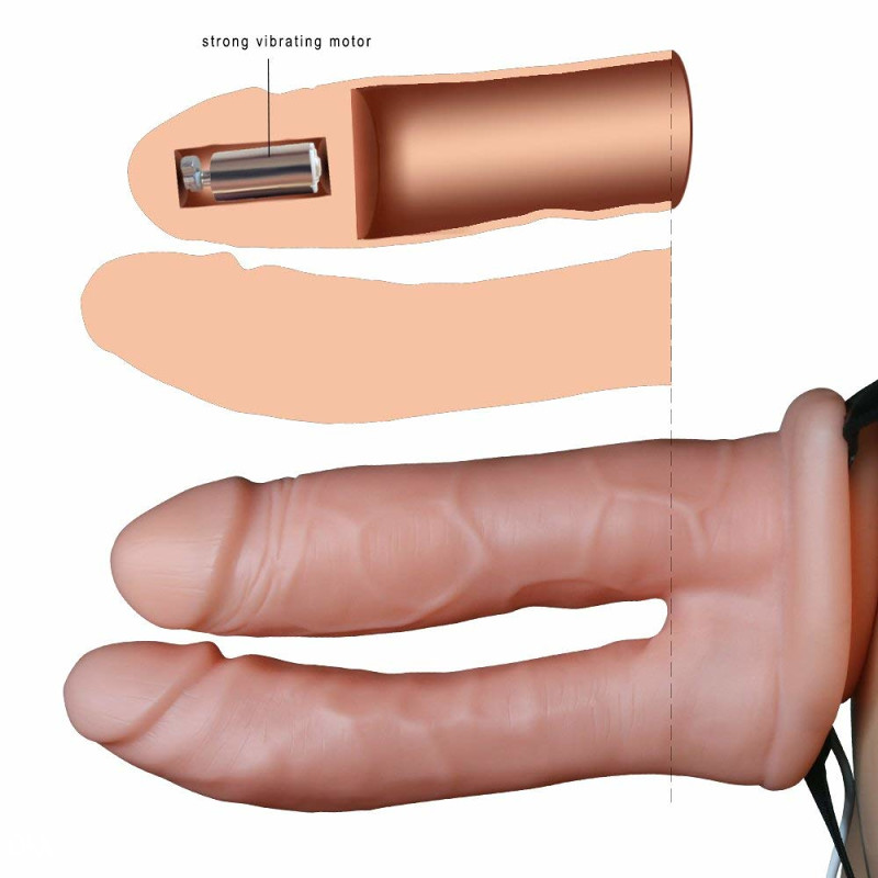 Dildo đeo hông unisex Lovetoy – Rỗng, rung, dây đeo da điều chỉnh thoải mái - Ảnh 5