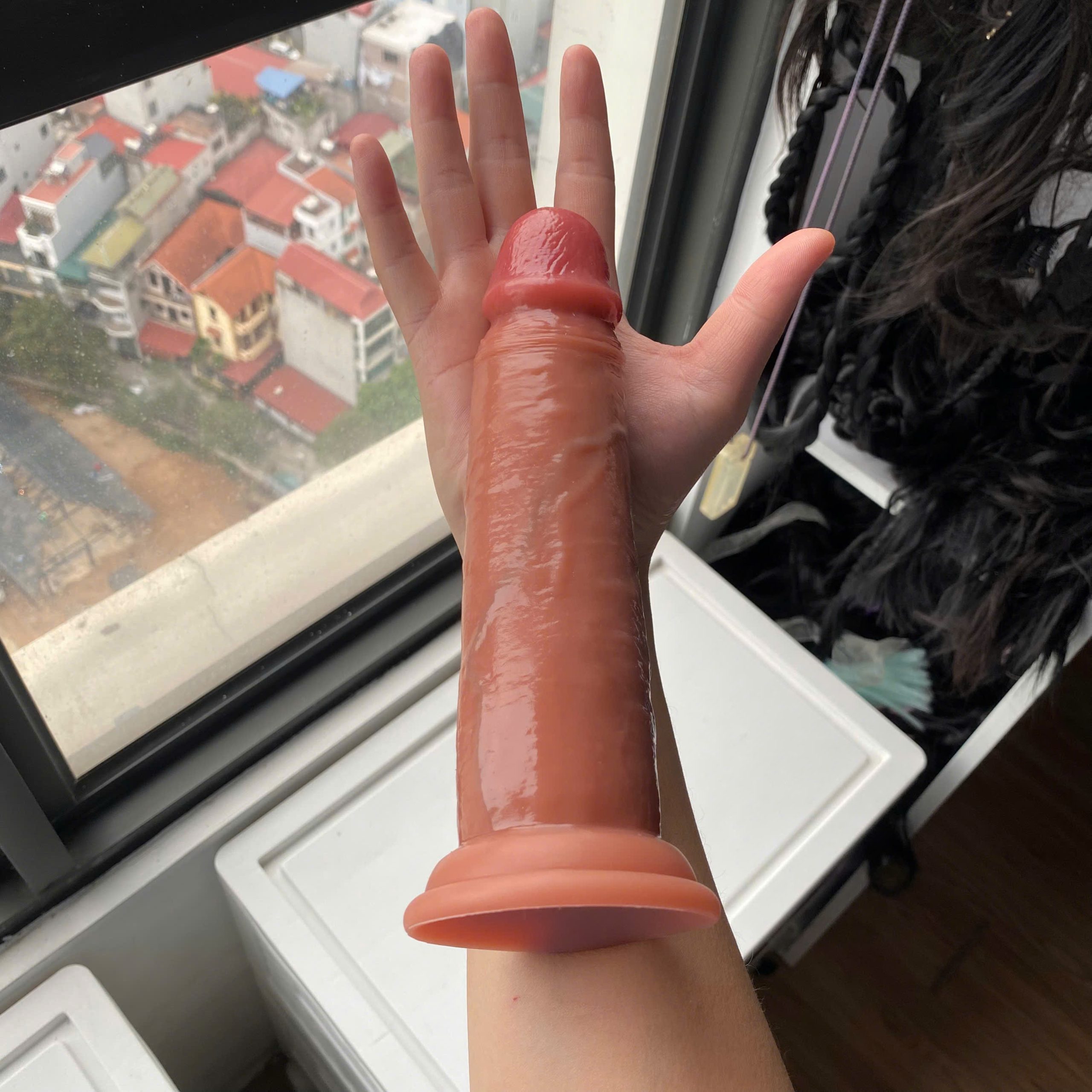 Dương vật giả 2 lớp đường kính 5cm siêu khủng siêu chân thật - Ảnh 2