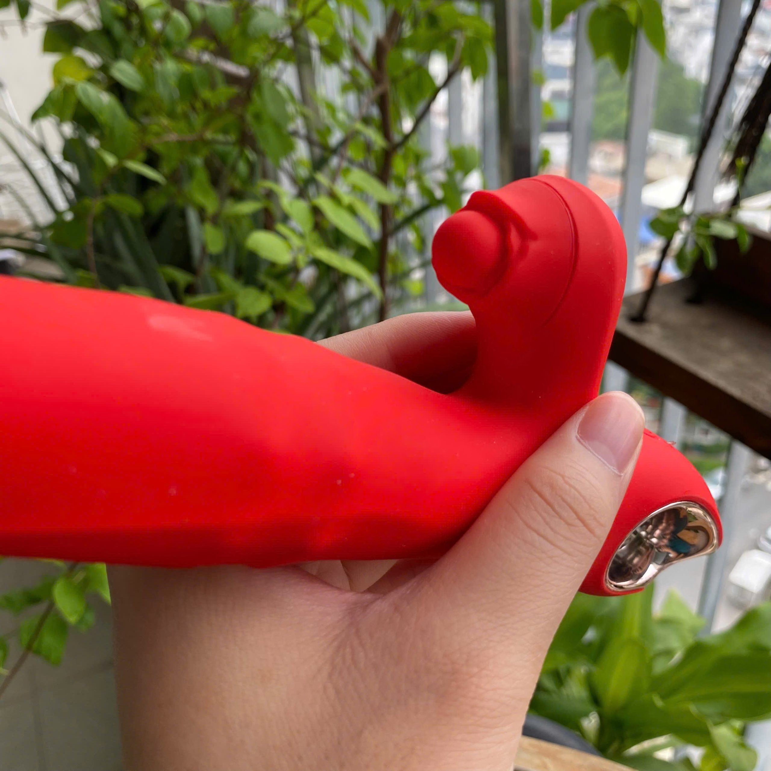 Dương vật giả cầm tay rung móc ngoáy vòng bi cọ điểm G - Ảnh 3