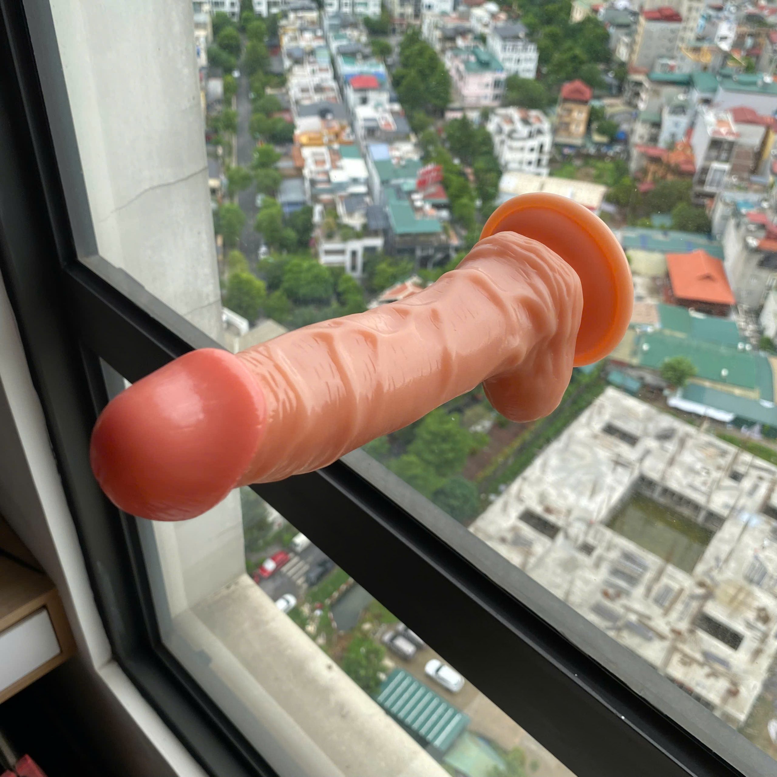 Dương vật giả chân thực kích thước lớn gắn tường uốn nắn kiểu dáng da trắng châu Âu - Ảnh 5