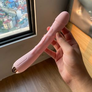 Dương vật giả rung 2 đầu cầm tay Silicon dài