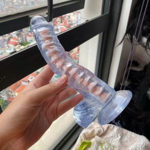 Dương vật giả xương sống uốn nắn 360 độ trong suốt cao cấp