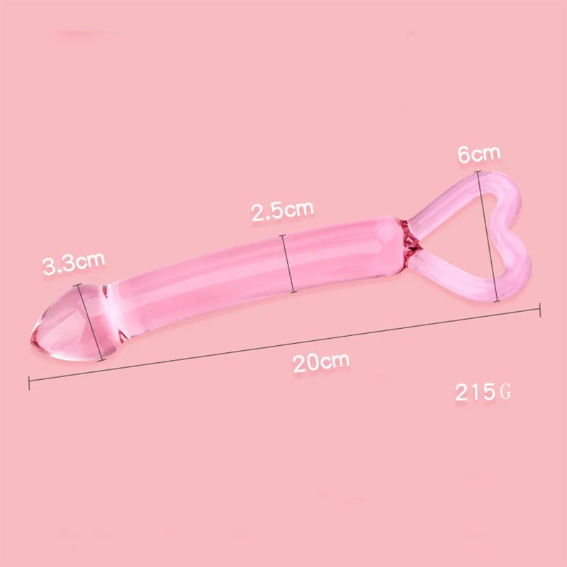 Dương vật giả pha lê hình trái tim cắm mông âm đạo - Ảnh 5