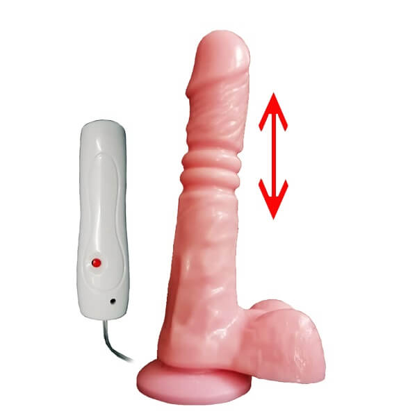 Dương vật giả rung thụt điều khiển có dây màu hồng Jiuai - Ảnh 2