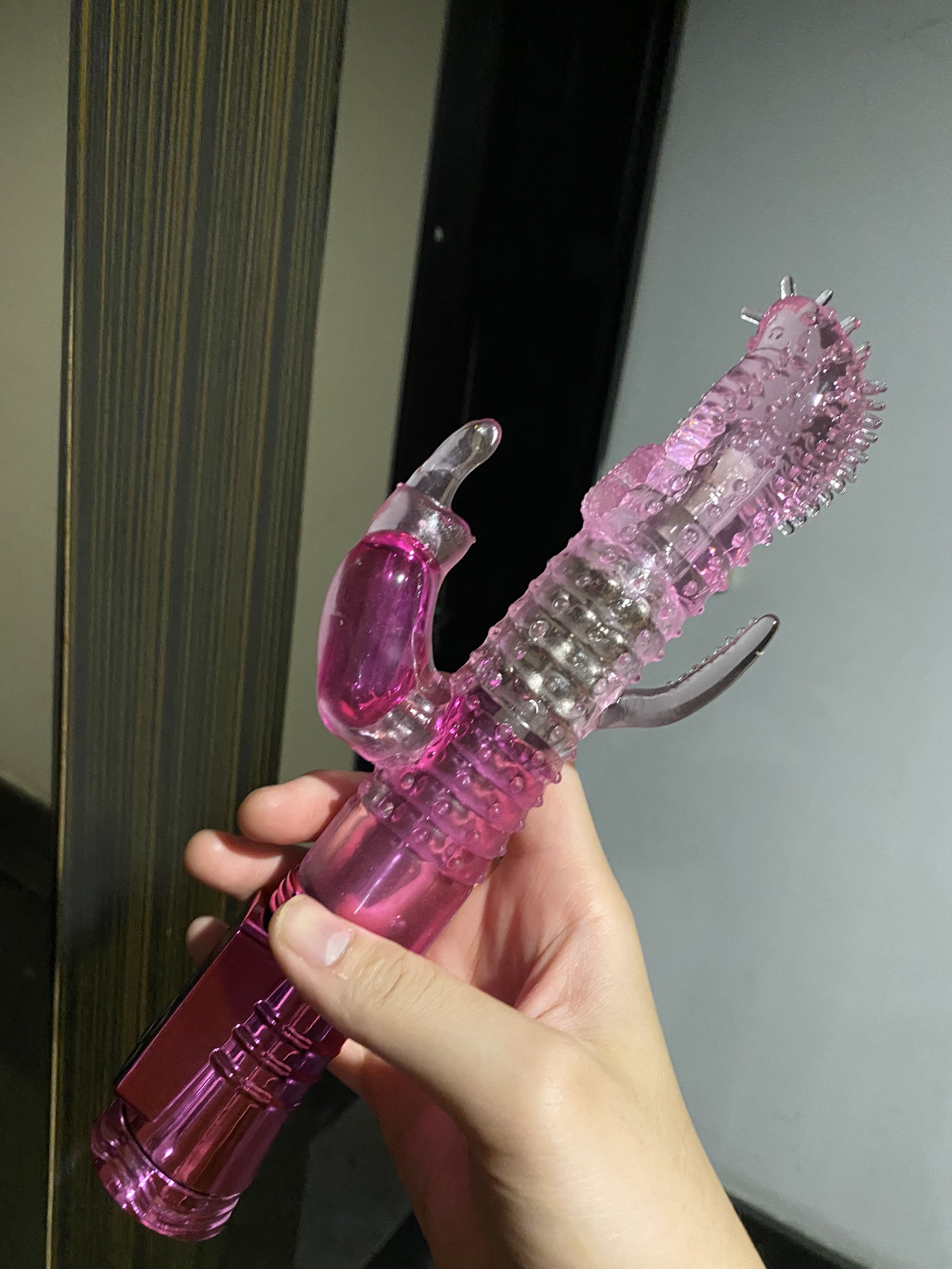 Chày rung gai trong suốt xoay được - Ảnh 2