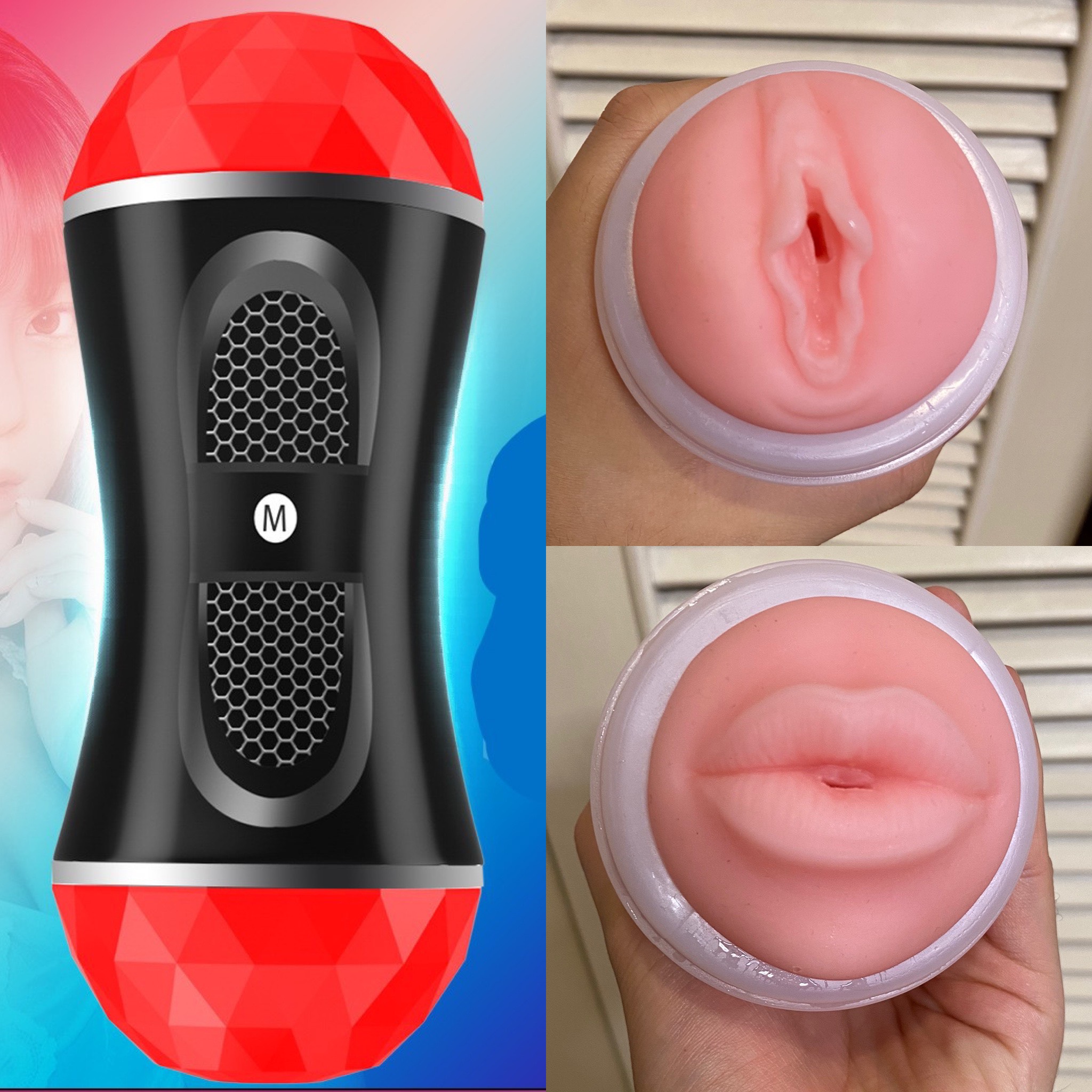 Cốc thủ dâm 2 đầu chữ M TẶNG KÈM Gel Bôi Trơn - Ảnh 2